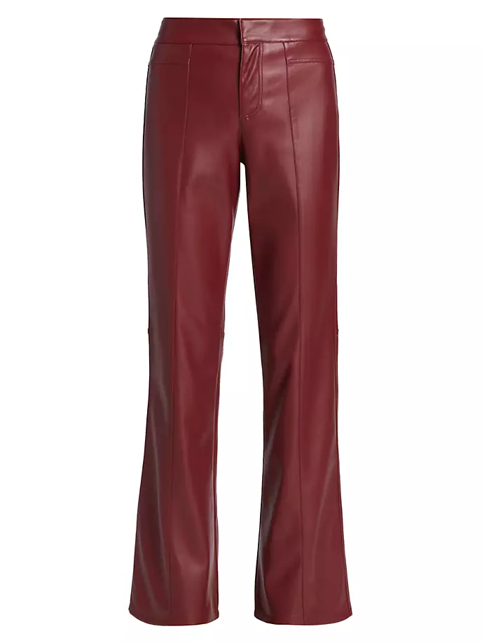 

Брюки из веганской кожи Uptown Free People, цвет mulberries