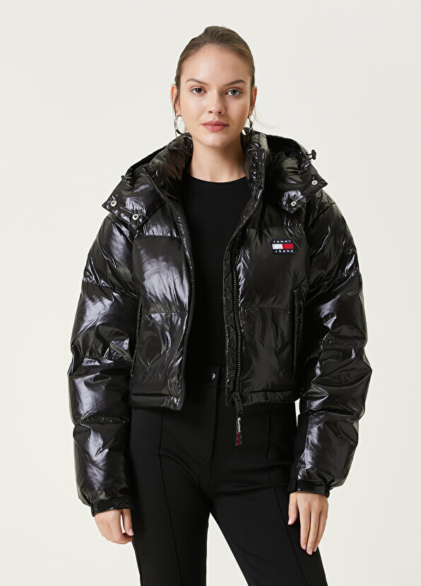 

Черное укороченное пуховое пальто alaska Tommy Jeans, Черный
