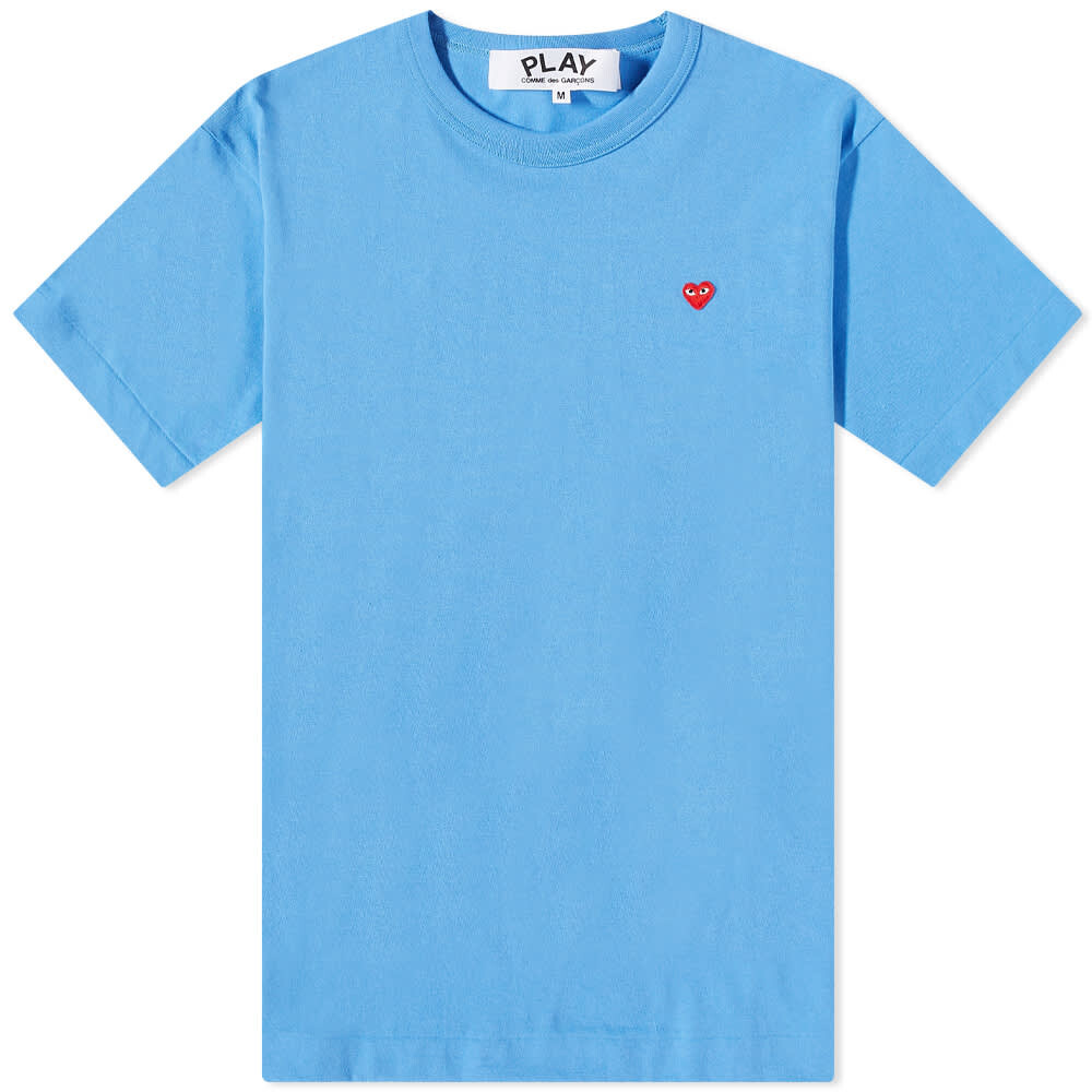 

Футболка Comme des Garcons Play с маленьким красным сердечком, синий, Красный
