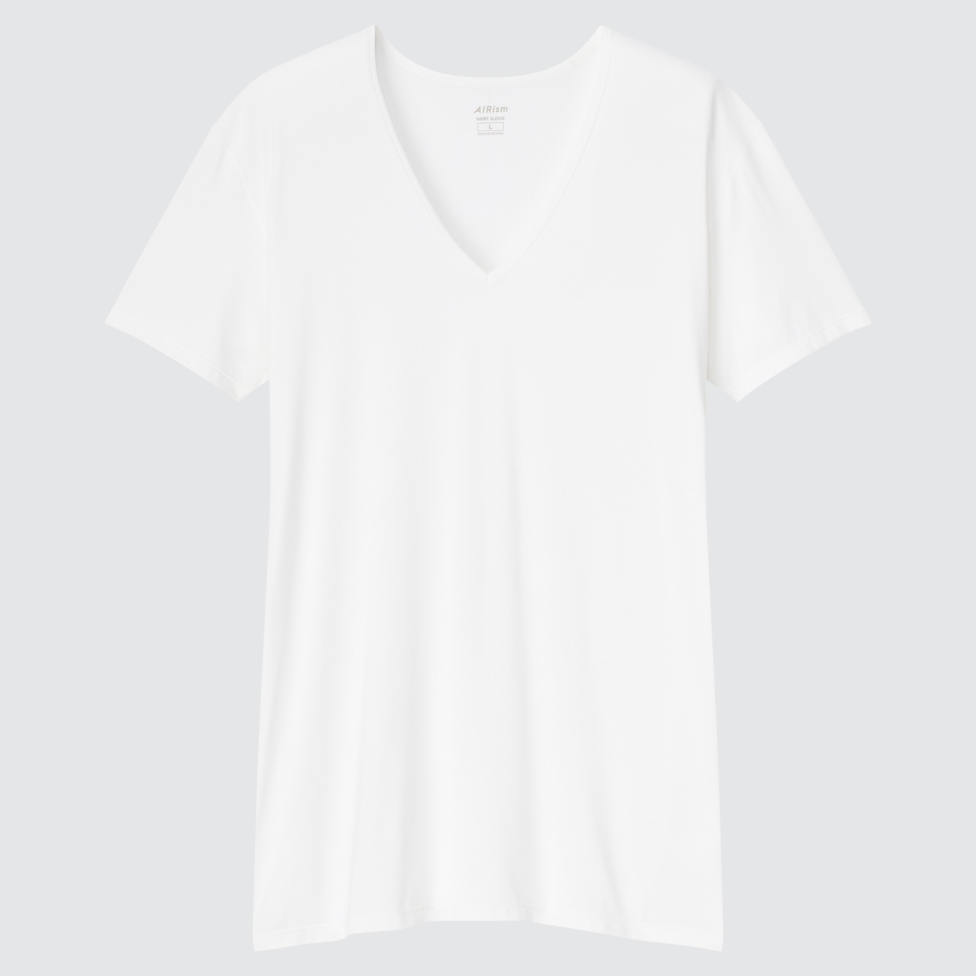 Футболка мужская Uniqlo AIRism с V-образным вырезом, белый футболка uniqlo airism с v образным вырезом черный
