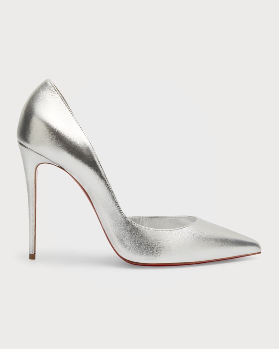 

Туфли-лодочки Iriza с красной подошвой Half-d'Orsay Metallic Christian Louboutin