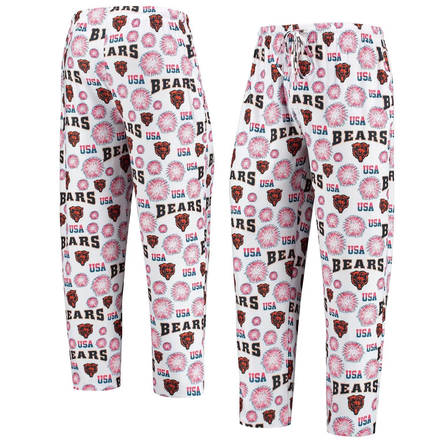 

Мужские брюки Concepts Sport White Chicago Bears Zest в патриотическом стиле