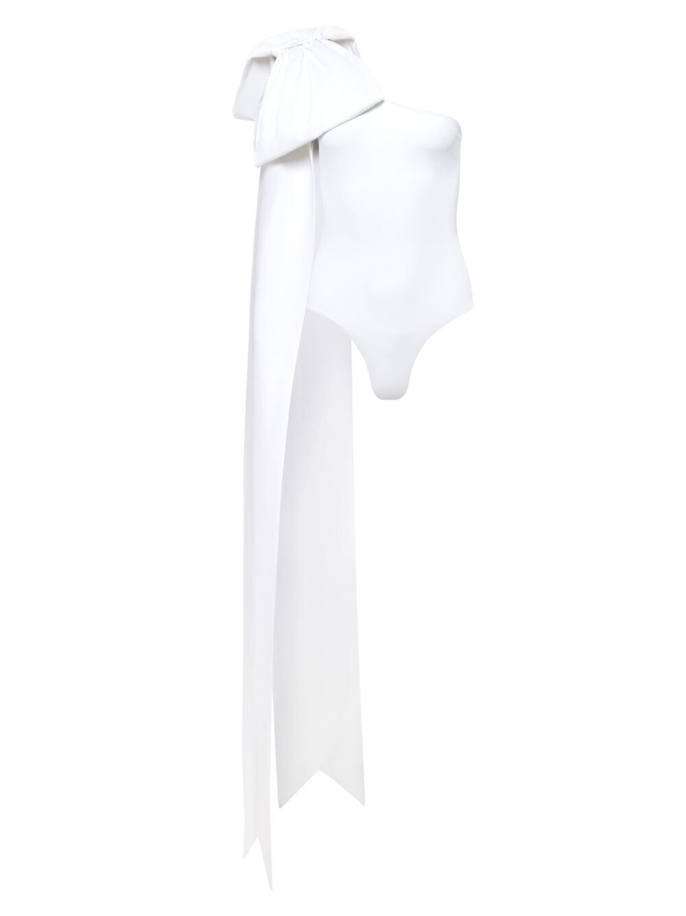 

Milly White с бантом в купальнике Tabacaru Swim, белый