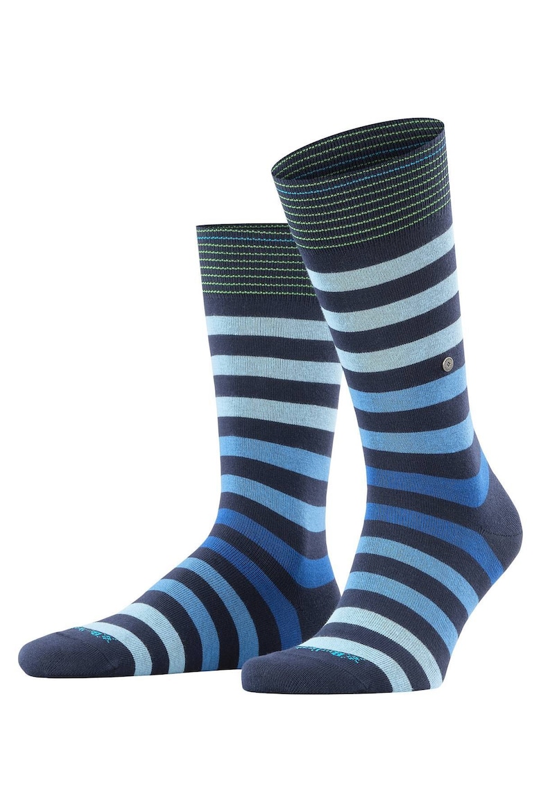 Полосатые длинные носки Burlington, синий спортивные носки 1 пара практичные эластичные не скатывающиеся полосатые геометрические длинные термоноски для улицы
