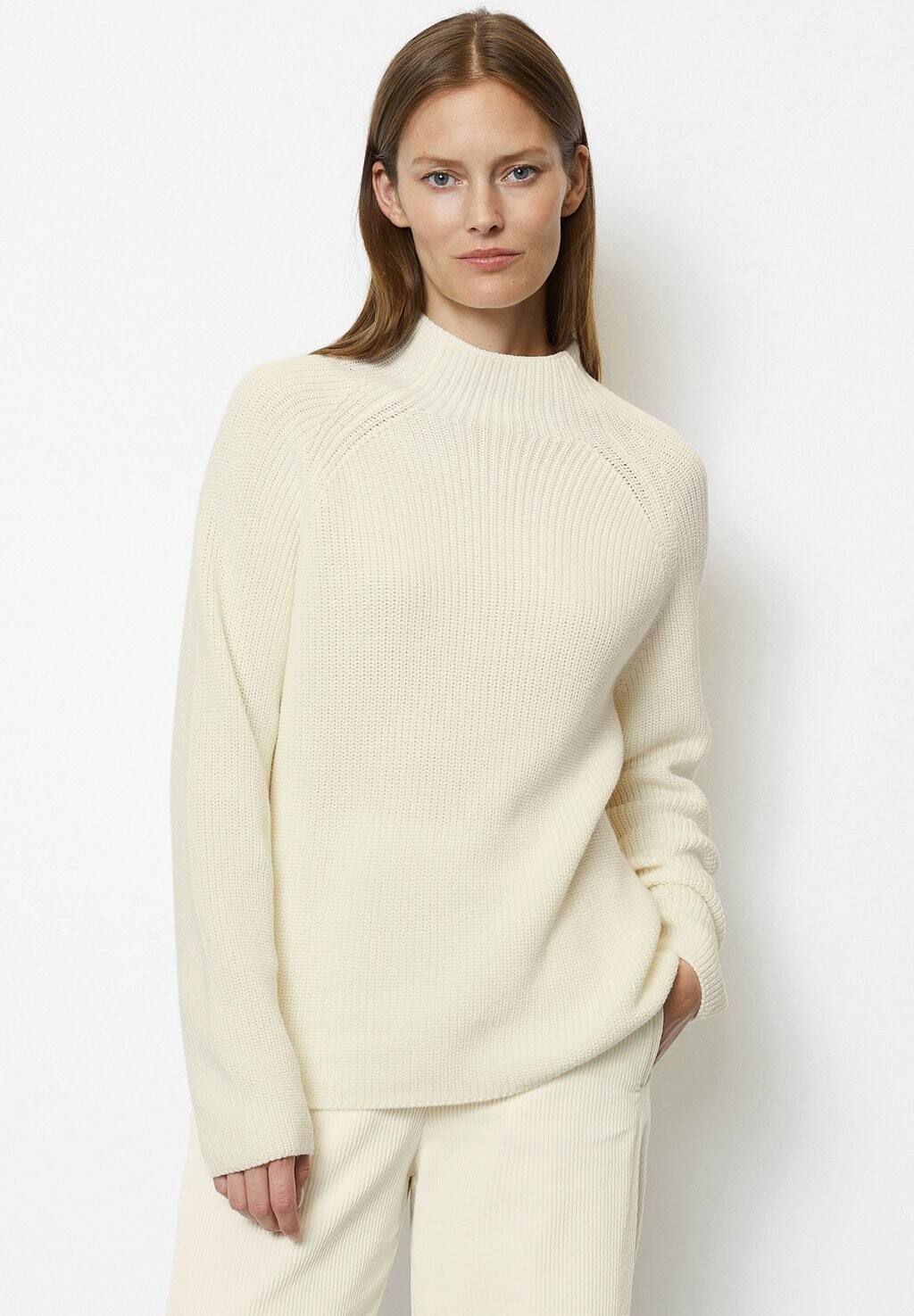 

Джемпер Marc O'Polo ВОРОТНИК-СТОЙКА С ДЛИННЫМ РУКАВОМ, цвет creamy white