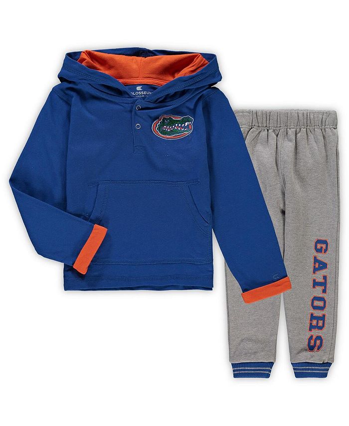 Комплект с капюшоном и спортивными штанами цвета Florida Gators Poppies для мальчиков Royal, серый с меланжевым отливом Colosseum, синий
