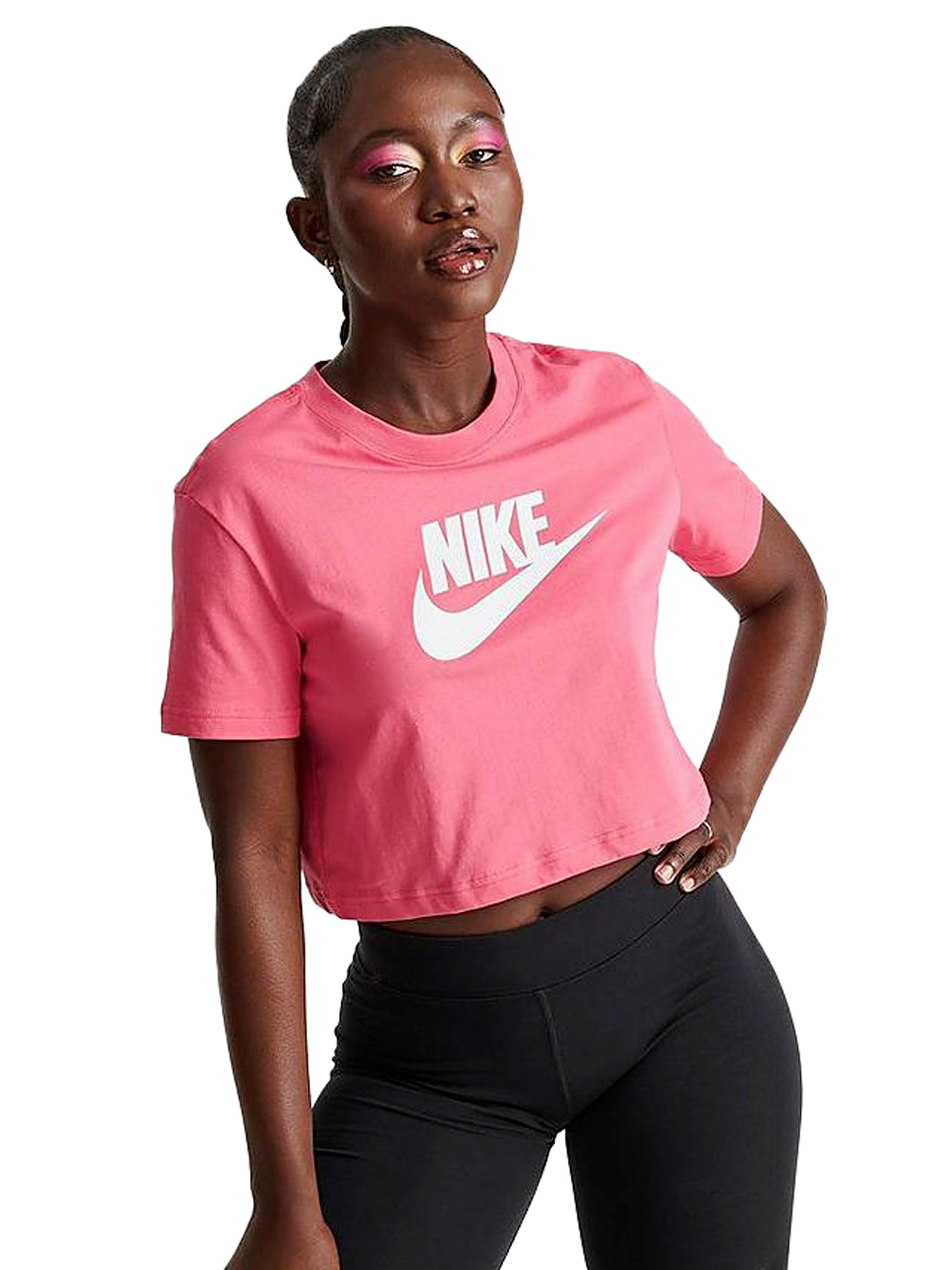 Укороченная футболка Nike Sportswear Essential, ярко-розовый
