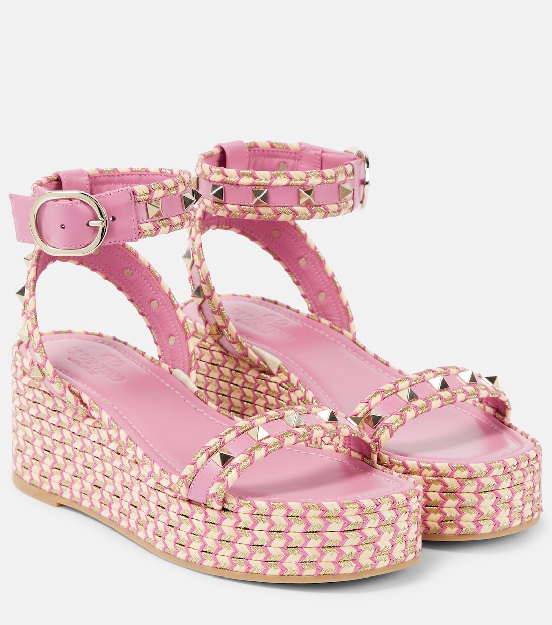 

Эспадрильи rockstud torchon на платформе Valentino Garavani, мультиколор