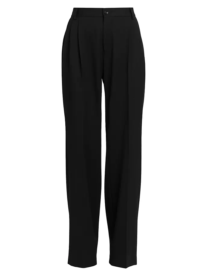 

Шерстяные широкие брюки Dolce&Gabbana, цвет nero