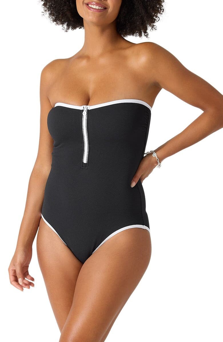 

Цельный купальник без бретелек Island Cays Cabana TOMMY BAHAMA, черный