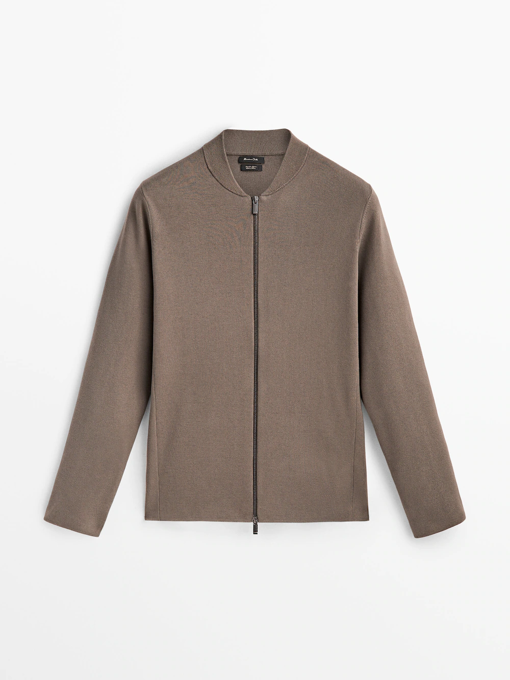 

Трикотажный кардиган-бомбер Massimo Dutti, песочный