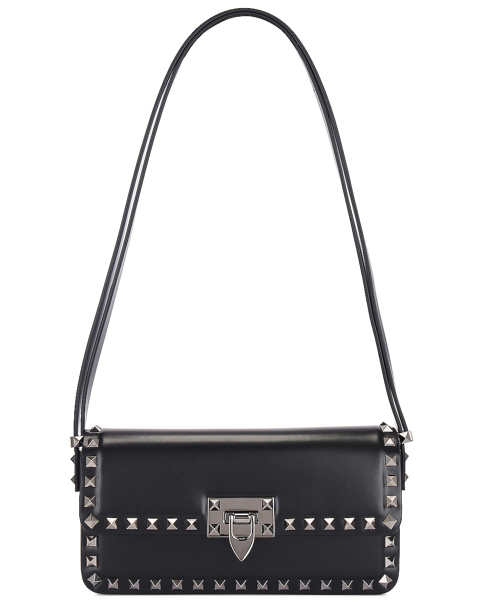 

Сумка Valentino Garavani East West Rockstud Shoulder, неро