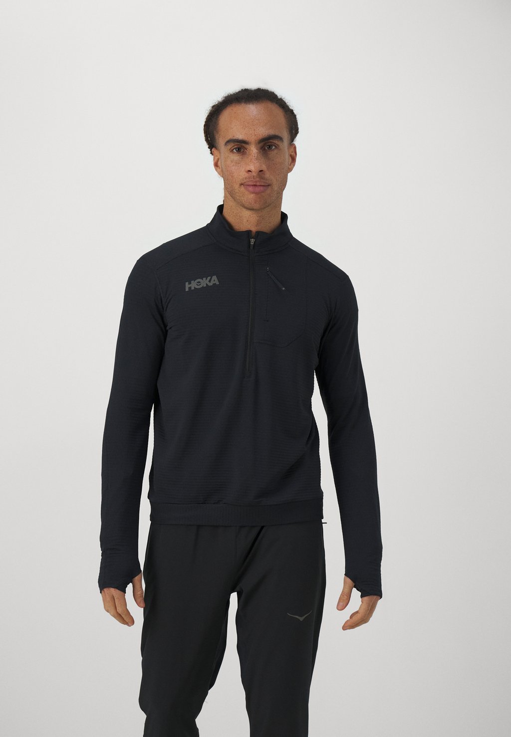 

Рубашка с длинным рукавом 1/2 ZIP HOKA, цвет black