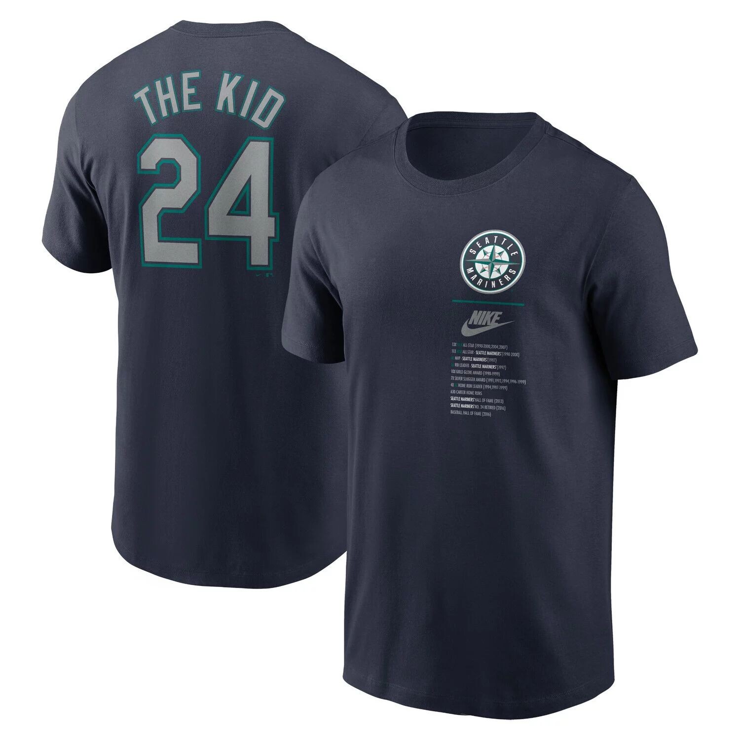 

Мужская футболка с именем и номером Nike Ken Griffey Jr. Seattle Mariners Legend темно-синего цвета