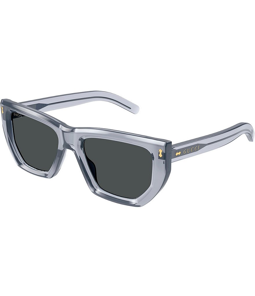Женские солнцезащитные очки Gucci Rivetto кошачий глаз 53 мм Gucci, серый