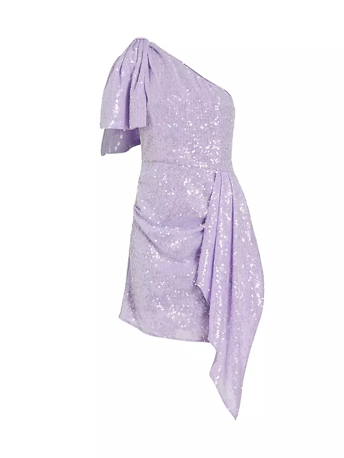 

Платье на одно плечо с пайетками Catalaya Shoshanna, цвет lilac