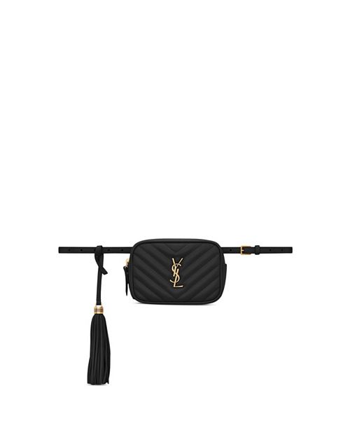 Стеганая кожаная поясная сумка Lou Saint Laurent, цвет Black сумка кожаная стеганая поясная lmr 9093j