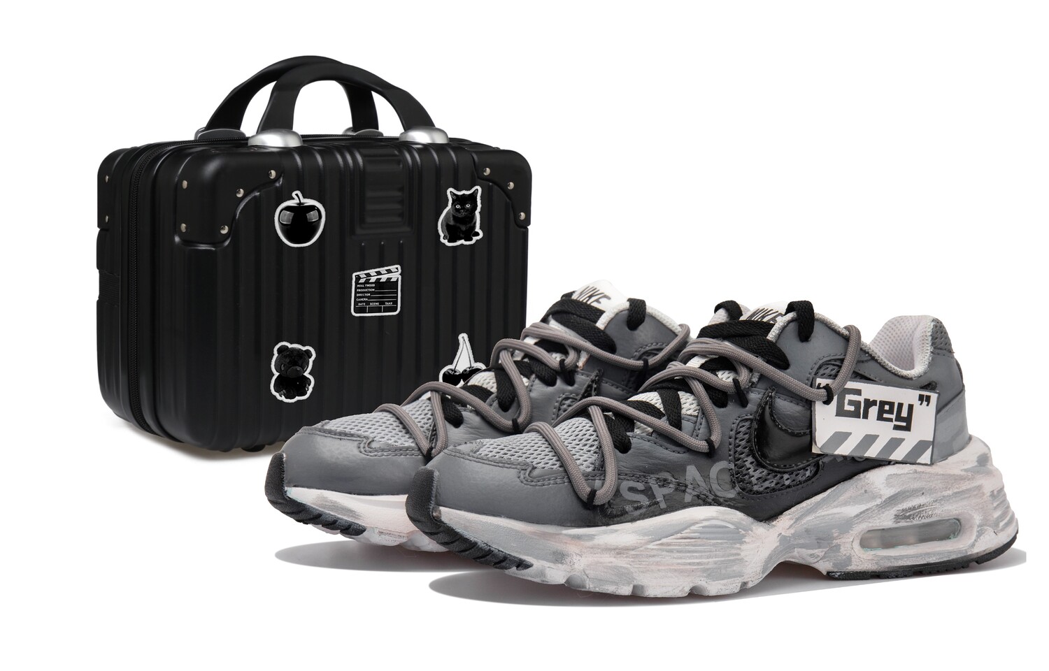 

Кроссовки Air Max Fusion женские с низким верхом, черные/серые Nike