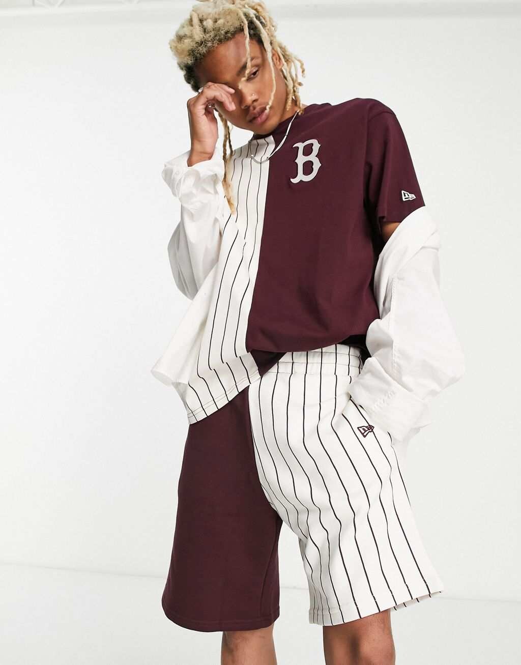 

Бордовые шорты в тонкую полоску New Era Boston Red Sox эксклюзивно для ASOS