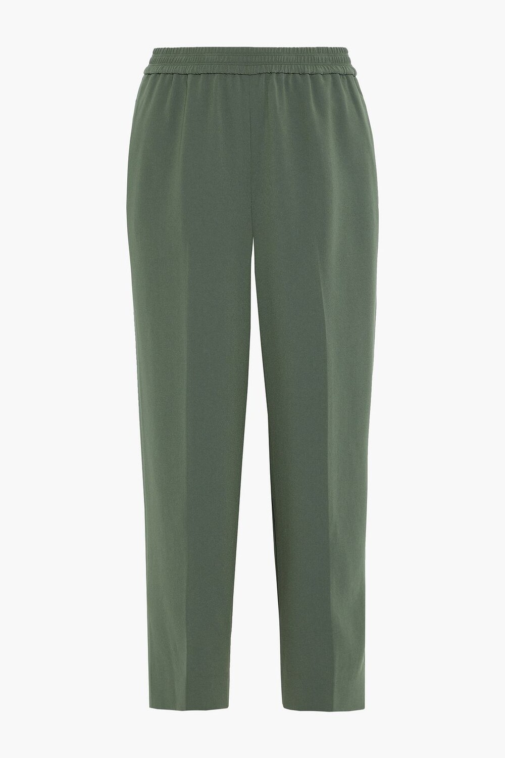 

Укороченные широкие брюки из эластичного крепа HELMUT LANG, зеленый