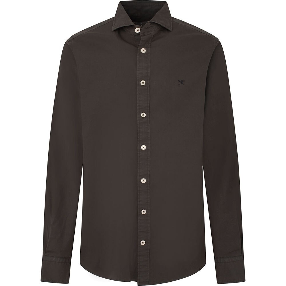 

Рубашка Hackett Gment Dyed Stripech Pop, коричневый