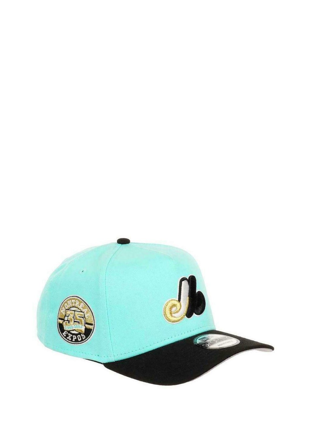 Бейсболка MONTREAL EXPOS MLB 35TH ANNIVERSARY SIDEPATCH COOPERSTOWN 9FORTY A-FRAME SNAPBACK New Era, цвет turquoise