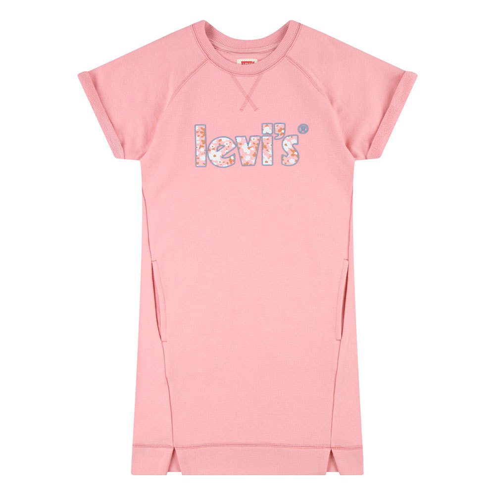 Короткое платье Levi´s Sweatshirt Short Sleeve, розовый худи levi s womens laundry day sweatshirt