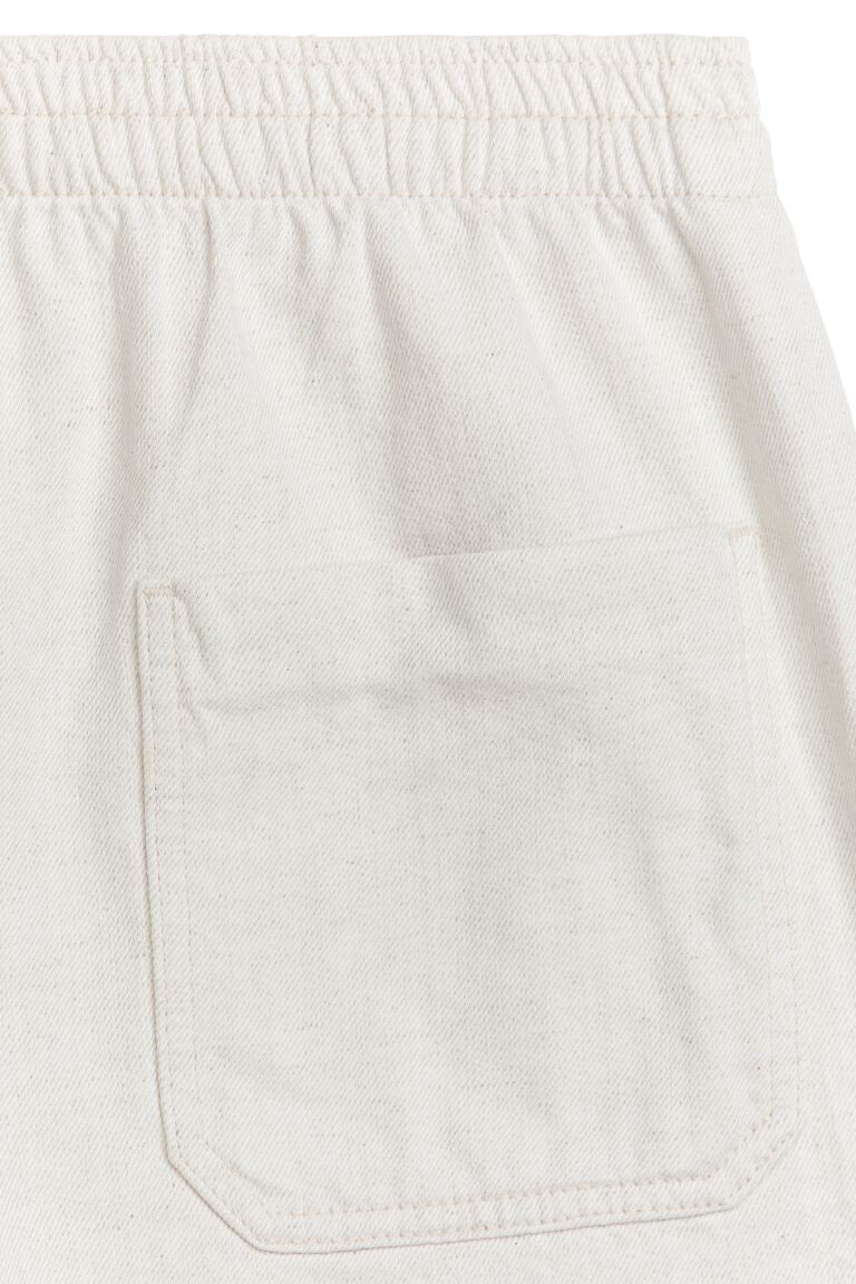 

Шорты на шнурке из смеси хлопка и льна H&M, белый