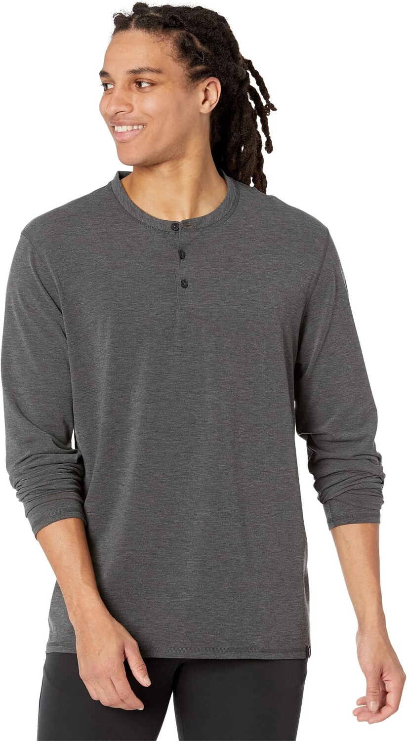 

Рубашка Fourlaps Long Sleeve Radius Henley, цвет Black Heather