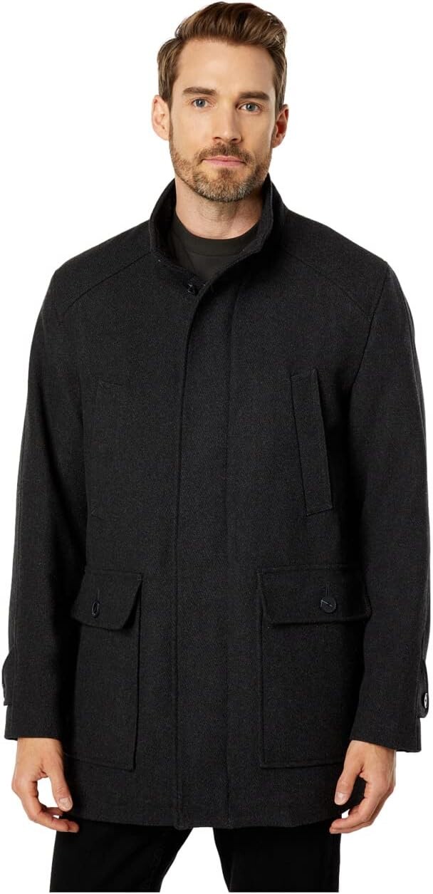

Пальто Wool Twill Field Jacket Cole Haan, цвет Charcoal