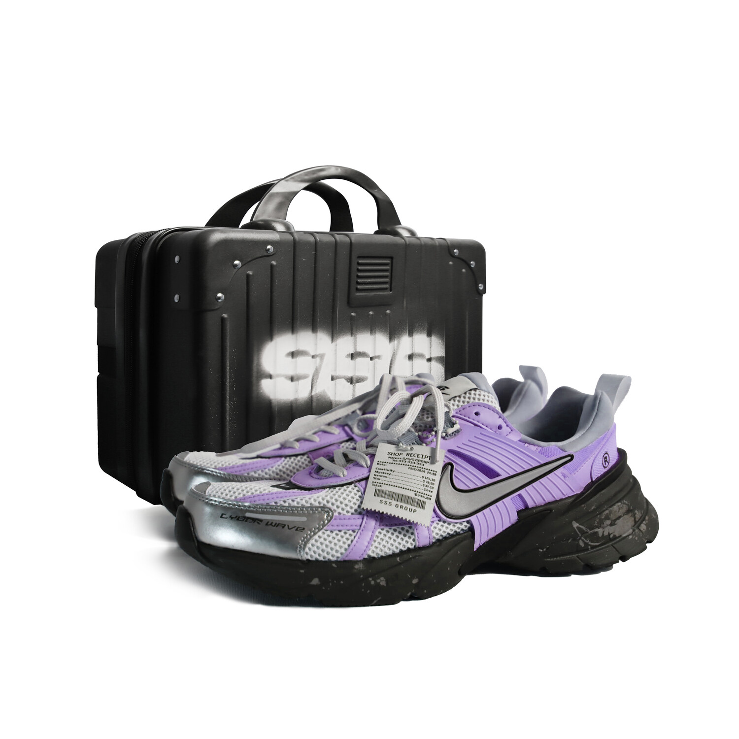 

Кроссовки для бега V2K Run женские с низким верхом фиолетовый/черный Nike