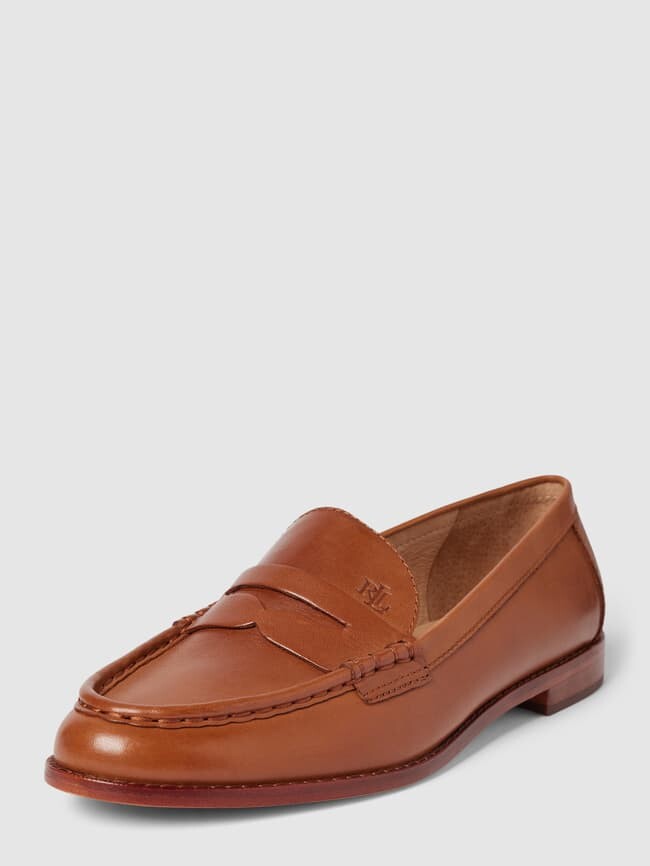 

Кожаные пенни-лоферы с лейблом, модель WYNNIE Lauren Ralph Lauren, коньячный цвет