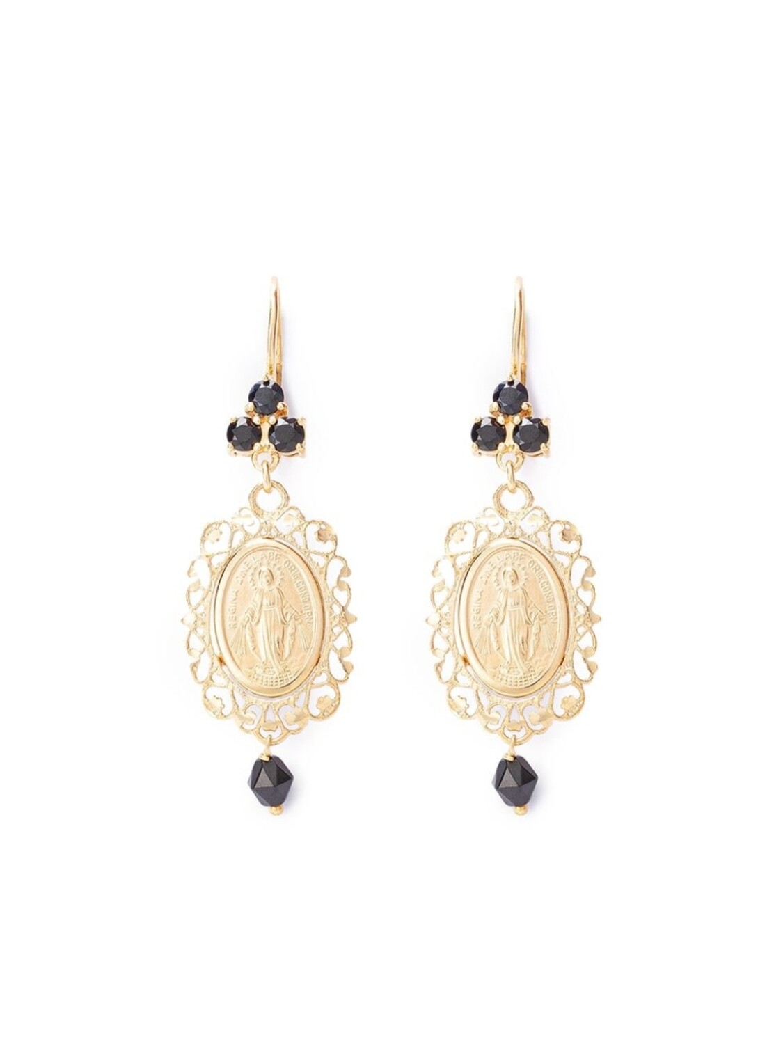 

Серьги-подвески Virgin Mary из желтого золота с сапфирами Dolce & Gabbana, золотой