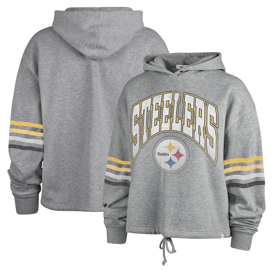 

Пуловер с капюшоном 47 Pittsburgh Steelers, серый