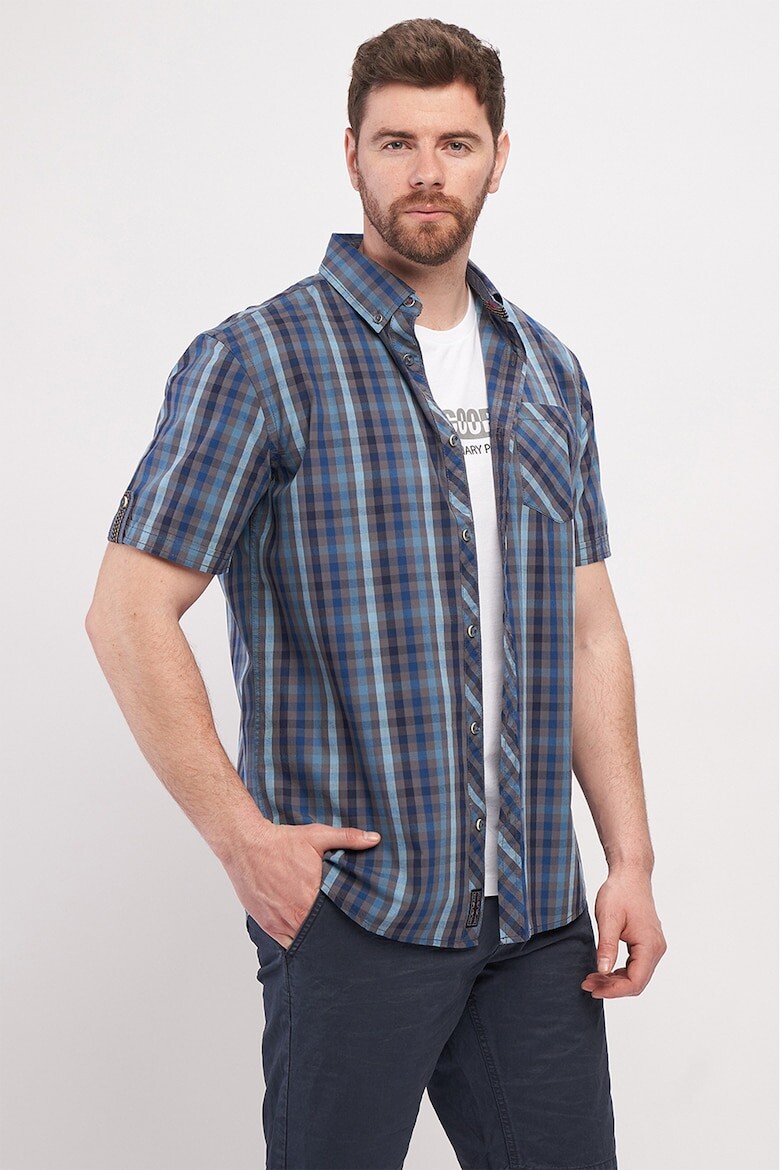 

Рубашка в клетку с короткими рукавами Lee Cooper, синий