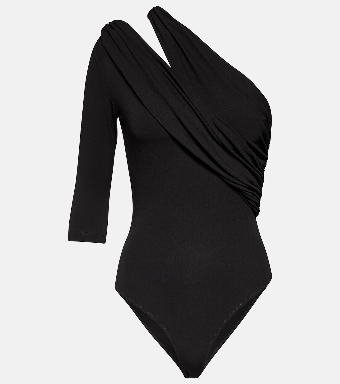 

Боди из крепового джерси ALEXANDER MCQUEEN, черный