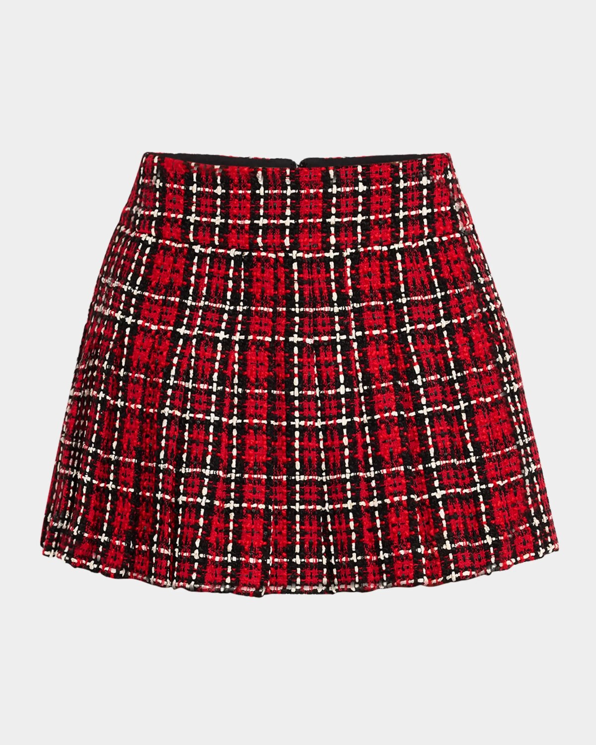 

Мини-юбка Mera со складками в клетку Alice + Olivia, цвет Schoolgirl Plaid Bright Ruby