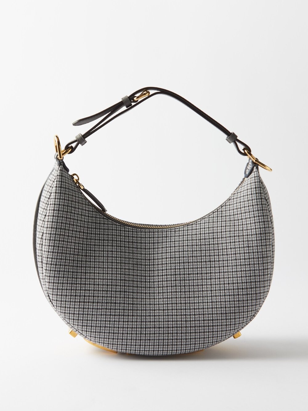 

Сумка fendigraphy из твила с узором "гусиные лапки" Fendi, серый
