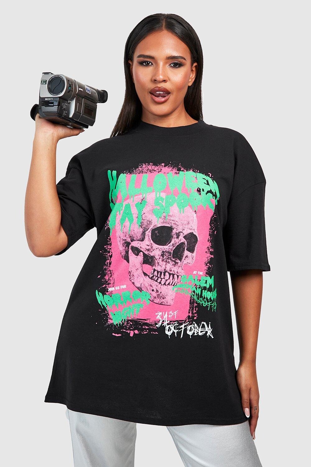 

футболка с черепом хэллоуин Boohoo, черный