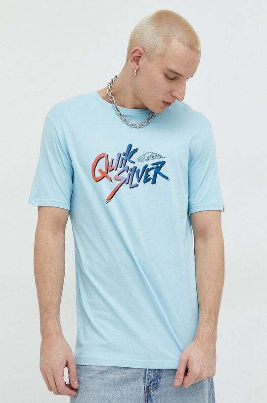 

Хлопковая футболка Quiksilver, синий
