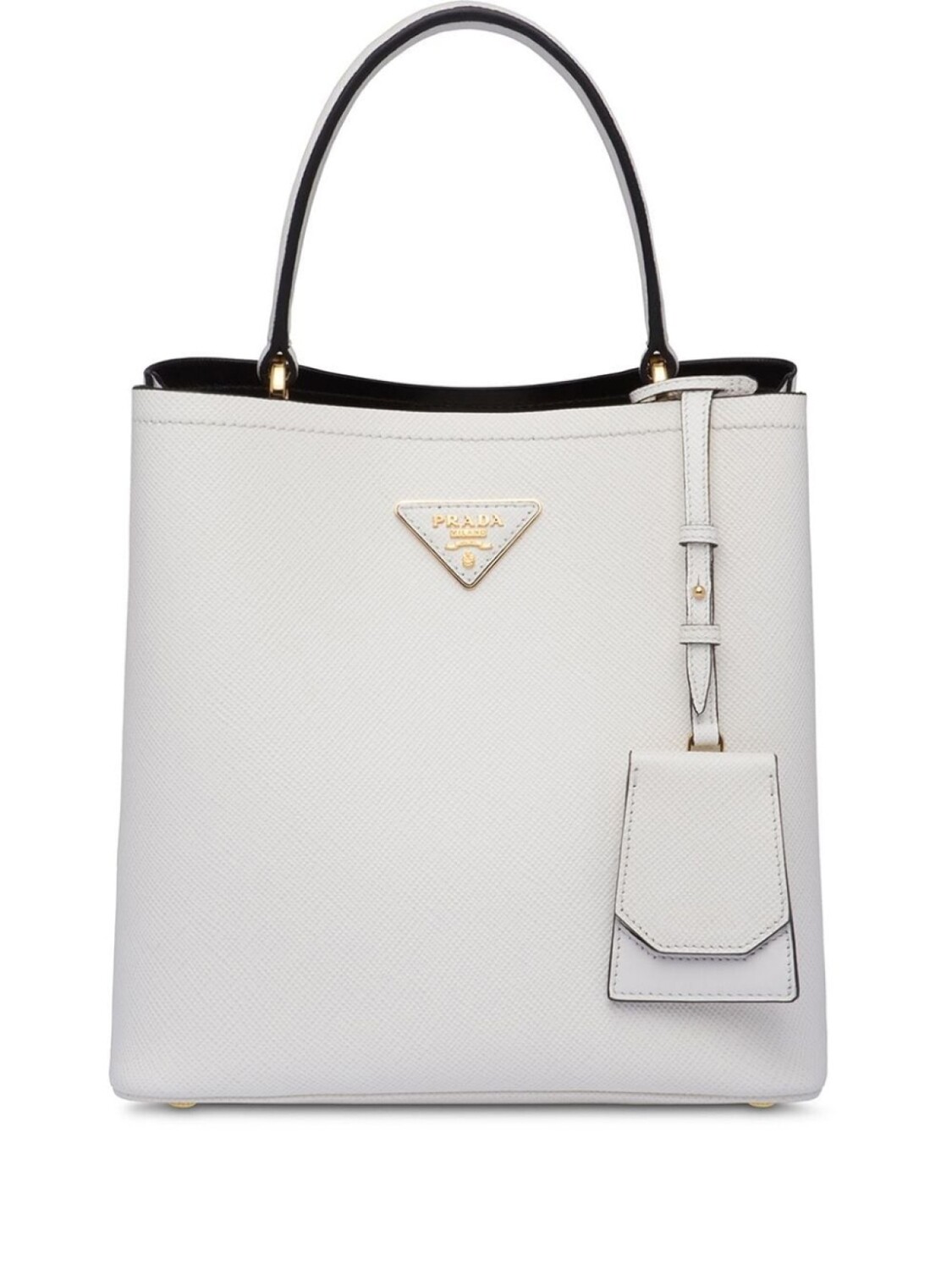 

Сумка-тоут 'Double' из кожи Saffiano Prada, белый
