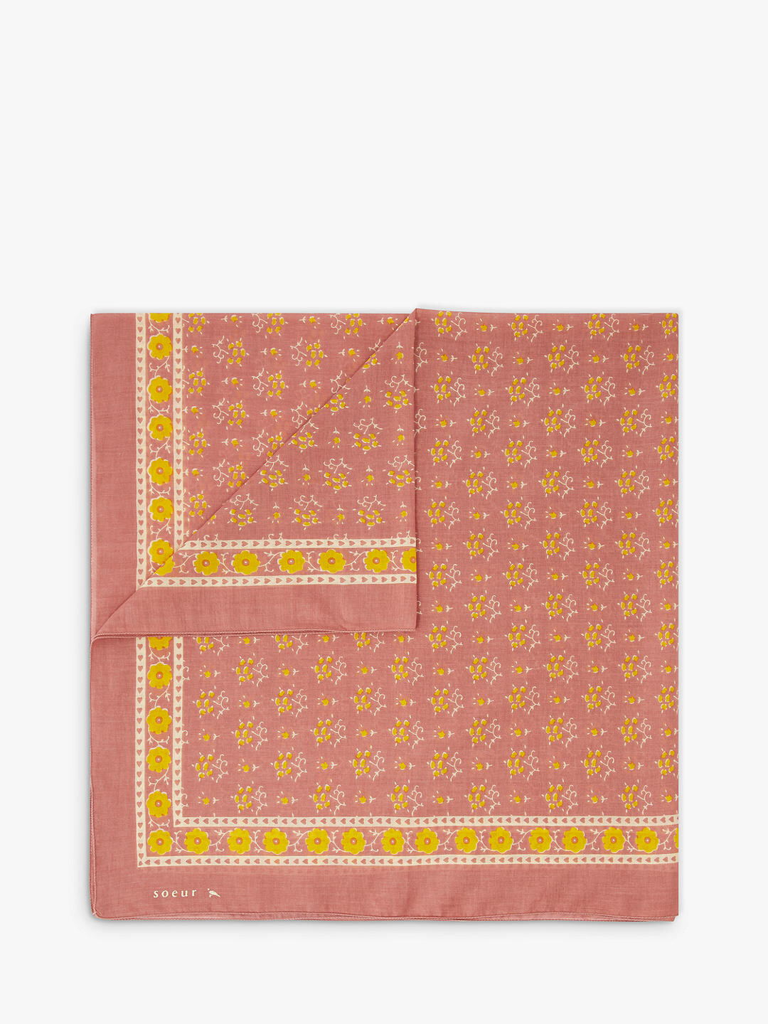 

SOEUR Foulard Классический легкий хлопковый шарф, розовый