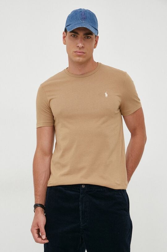 

Хлопковая футболка Polo Ralph Lauren, бежевый
