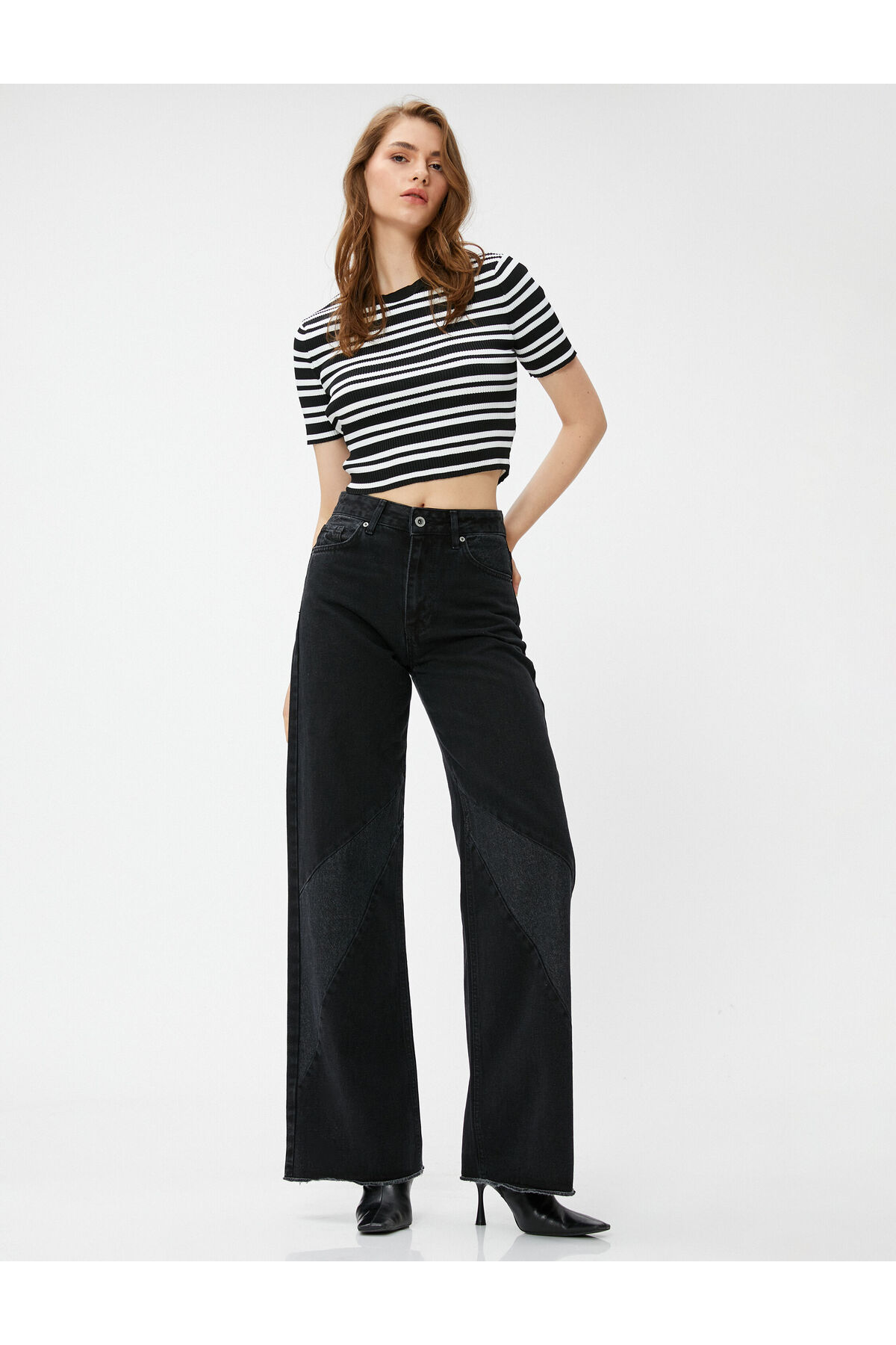 Широкие джинсы с высокой талией - Bianca Jean Koton, розовый джинсы bianca стрейч размер 42 розовый