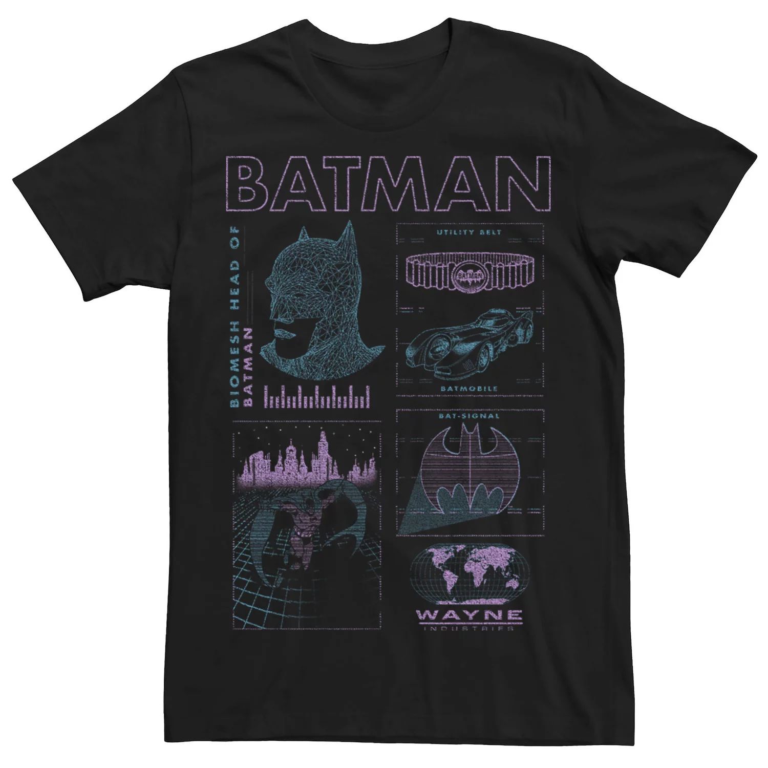 Мужская футболка с рисунком Бэтмена Schematics Stack DC Comics