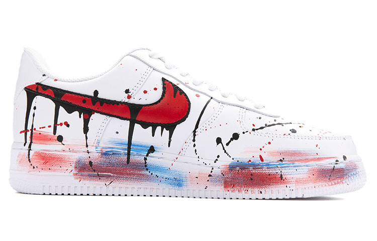 

Кроссовки Nike Air Force 1 Skateboard Shoes Men Low-Top Red Black White