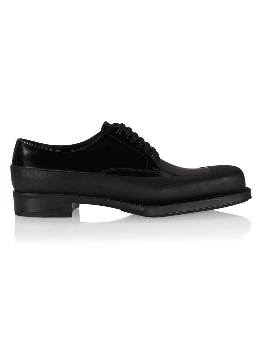 

Лоферы дерби из матовой кожи Prada, неро