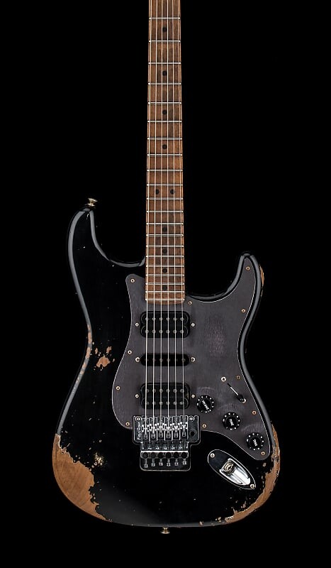

Электрогитара Fender Custom Shop Empire 67 Super Stratocaster HSH Floyd Rose Heavy Relic - Black #15288