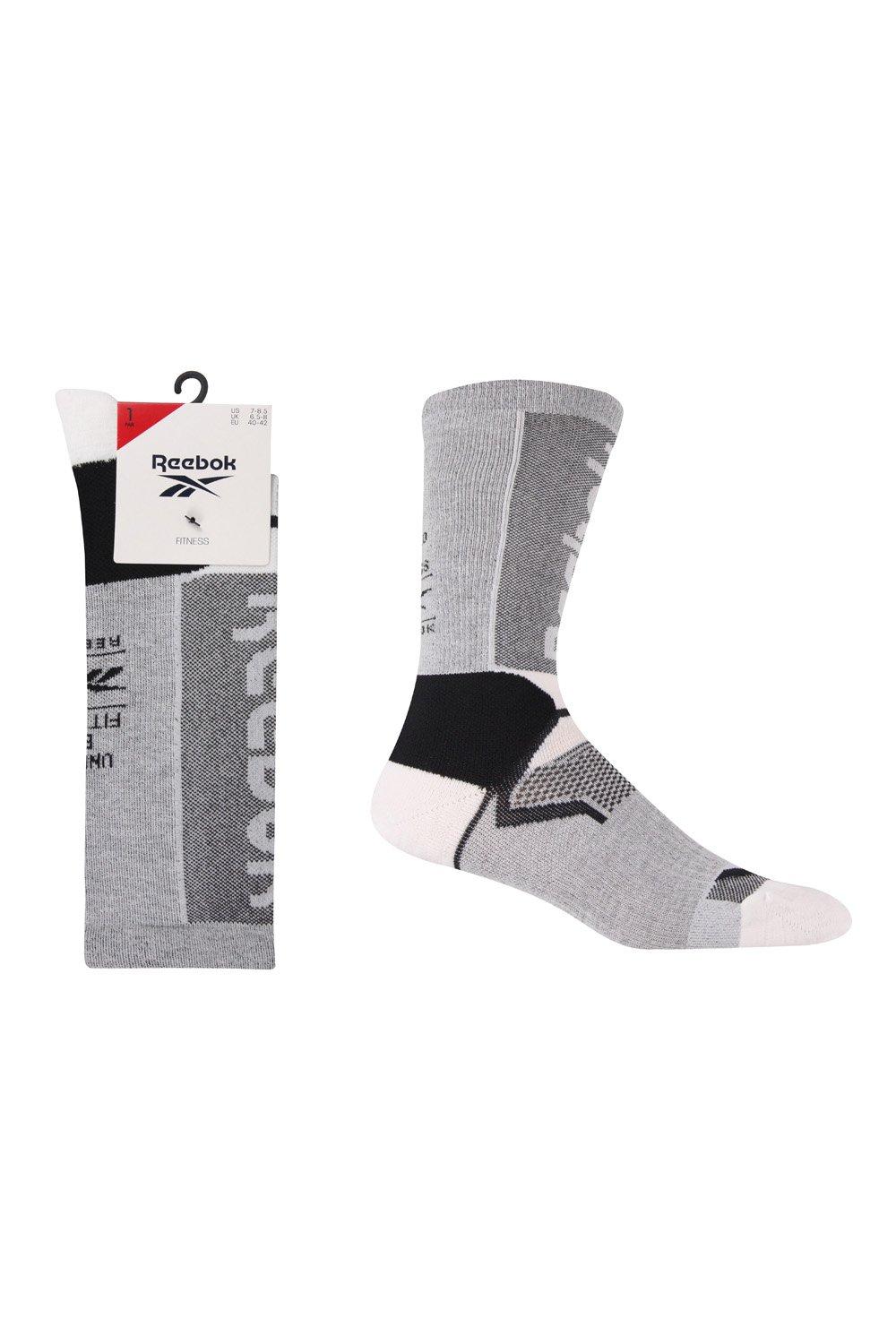 1 пара упаковок длинных компрессионных спортивных носков для фитнеса Reebok, белый