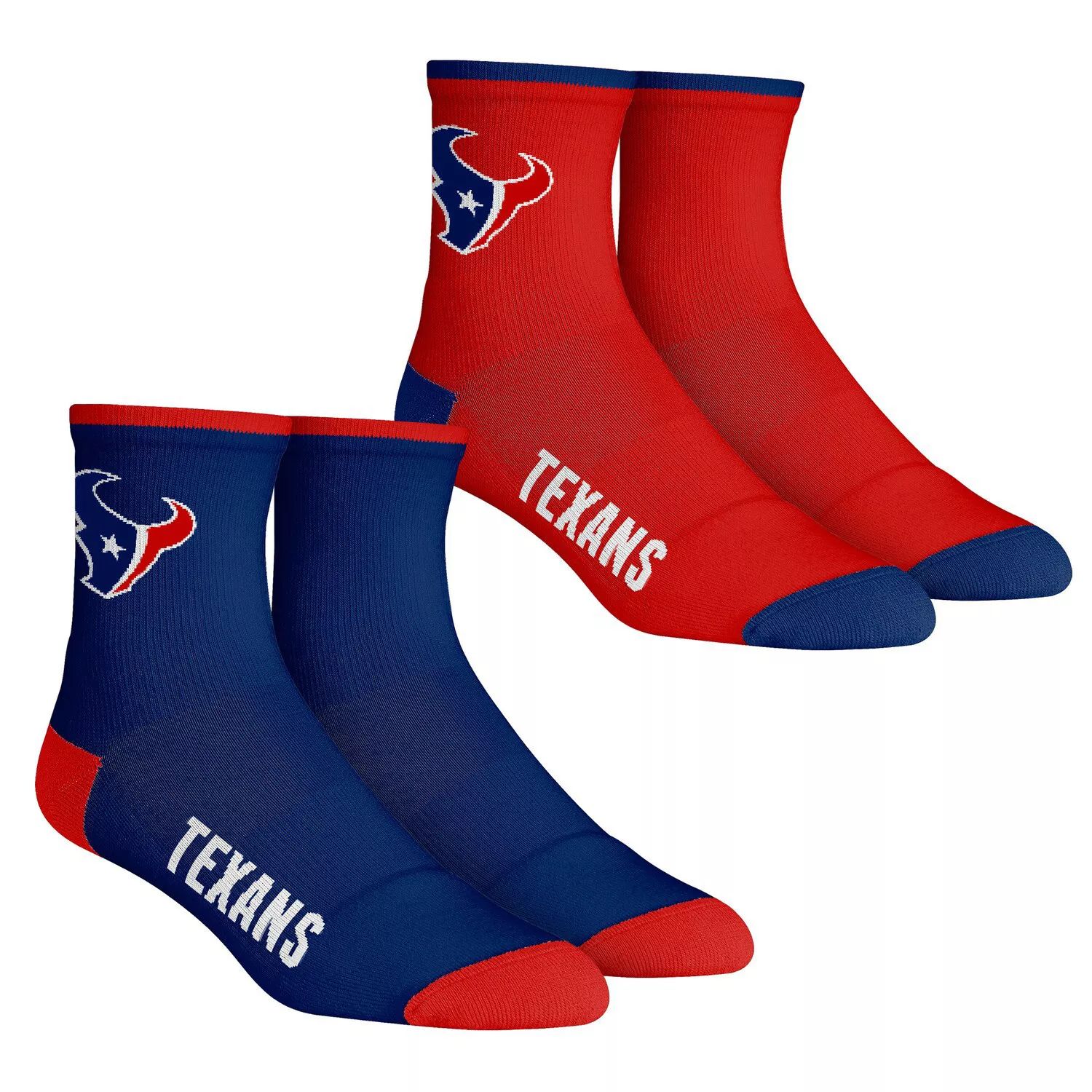 

Комплект из 2 носков Youth Rock Em Socks Houston Texans Core Team из двух четверть длины Unbranded